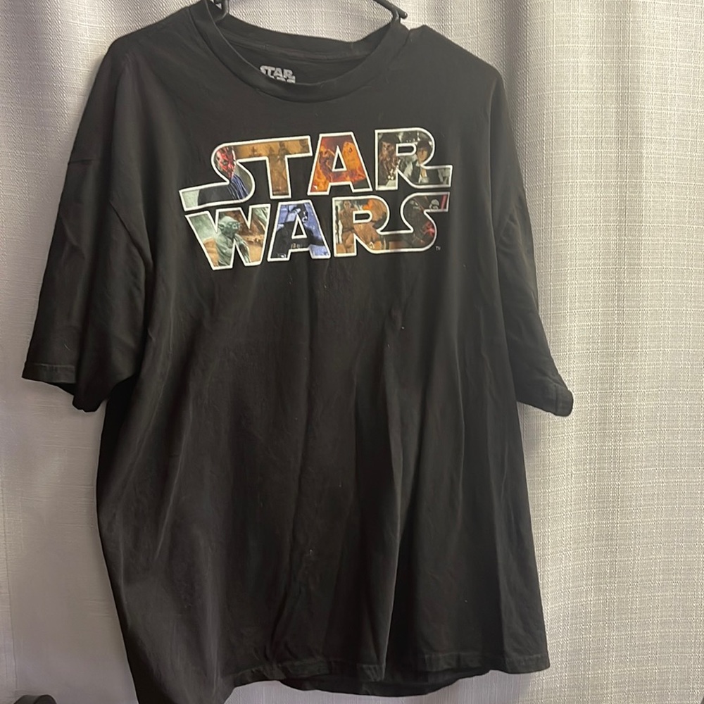 Star Wars Vintage Scene Build-Up Fill Logo Adult Shirt Kid T-shirt